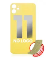 Capac Spate Sticla iPhone 11 (No Logo) (Yellow) - imagine 2