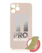 Capac Spate Sticla iPhone 11 Pro (No Logo) (Gold) - imagine 3