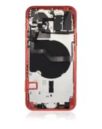 Capac Spate Sticla iPhone 12 OEM (No Logo) (Red) - imagine 3