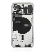 Capac Spate Sticla iPhone 12 OEM (No Logo) (White) - imagine 2