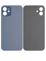 Capac Spate Sticla iPhone 12 (No Logo) (Blue) - imagine 2
