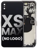 Capac Spate Sticla iPhone XS Max AMPlus (No Logo) (Space Gray) - imagine 4