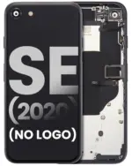 Capac Spate Sticla iPhone SE AMPlus (No Logo) (Black) - imagine 4