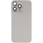 Capac Spate Sticla iPhone 15 Pro Max OEM (No Logo) (Titanium Natural) - imagine 2