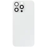 Capac Spate Sticla iPhone 15 Pro Max OEM (No Logo) (Titanium White) - imagine 2