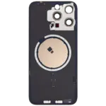 Capac Spate Sticla iPhone 15 Pro Max OEM (No Logo) (Titanium White) - imagine 3