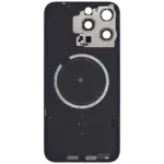 Capac Spate Sticla iPhone 15 Pro Max OEM (No Logo) (Titanium Natural) - imagine 3