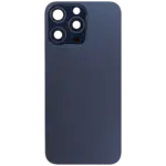 Capac Spate Sticla iPhone 15 Pro Max OEM (No Logo) (Blue Titanium) - imagine 2