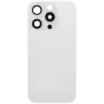 Capac Spate Sticla iPhone 15 Pro OEM (No Logo) (White Titanium) - imagine 2