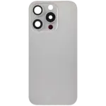 Capac Spate Sticla iPhone 15 Pro OEM (No Logo) (Natural Titanium) - imagine 2