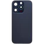 Capac Spate Sticla iPhone 15 Pro OEM (No Logo) (Blue Titanium) - imagine 2