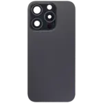 Capac Spate Sticla iPhone 15 Pro OEM (No Logo) (Black Titanium) - imagine 2