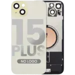 Capac Spate Sticla iPhone 15 Plus OEM (No Logo) (Yellow) - imagine 4