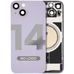 Capac Spate Sticla iPhone 14 OEM (No Logo) (Purple) - imagine 4