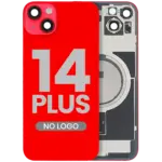 Capac Spate Sticla iPhone 14 Plus OEM (No Logo) (Red) - imagine 4