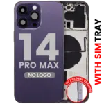 Capac Spate Sticla iPhone 14 Pro Max OEM (No Logo) (Deep Purple) - imagine 4