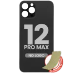 Capac Spate Sticla iPhone 12 Pro Max (No Logo) (Graphite) - imagine 3