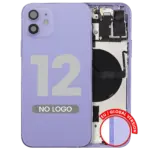 Capac Spate Sticla iPhone 12 OEM (No Logo) (Purple) - imagine 4