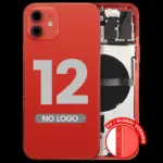 Capac Spate Sticla iPhone 12 OEM (No Logo) (Red) - imagine 4