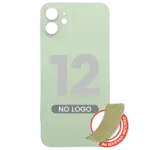 Capac Spate Sticla iPhone 12 (No Logo) (Green) - imagine 3