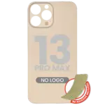 Capac Spate Sticla iPhone 13 Pro Max (No Logo) (Gold) - imagine 3