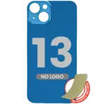 Capac Spate Sticla iPhone 13 (No Logo) (Blue) - imagine 3