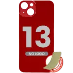 Capac Spate Sticla iPhone 13 (No Logo) (Red) - imagine 3