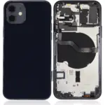 Capac Spate Sticla iPhone 12 OEM (No Logo) (Black)