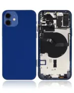 Capac Spate Sticla iPhone 12 OEM (No Logo) (Blue)