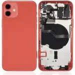 Capac Spate Sticla iPhone 12 OEM (No Logo) (Red)