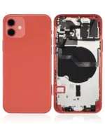 Capac Spate Sticla iPhone 12 OEM (No Logo) (Red)