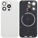 Capac Spate Sticla iPhone 15 Pro OEM (No Logo) (White Titanium)