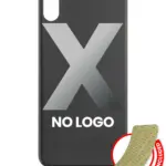 Capac Spate Sticla iPhone X (No Logo) (Space Gray)