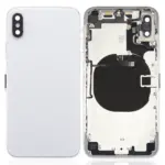 Capac Spate Sticla iPhone X OEM (No Logo) (Silver)