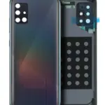 Capac Spate Sticla Samsung Galaxy A51 5G Service Pack Original (Prism Cube Black)