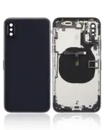 Capac Spate Sticla iPhone XS AMPlus (No Logo) (Space Gray)