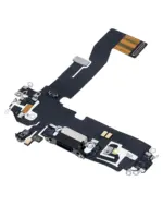 Cablu Flex Port Incarcare Cu Placa iPhone 12 / 12 Pro AMPlus (Graphite) - imagine 3