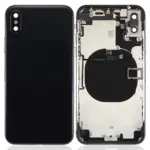 Capac Spate Sticla iPhone X AMPlus (No Logo) (Space Gray)