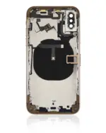 Capac Spate Sticla iPhone XS AMPlus (No Logo) (Gold) - imagine 3