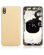 Capac Spate Sticla iPhone XS Max AMPlus (No Logo) (Gold)