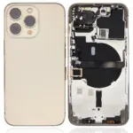 Capac Spate Sticla iPhone 13 Pro AMPlus (No Logo) (Gold)