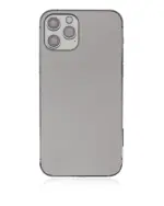 Capac Spate Sticla iPhone 12 Pro AMPlus (No Logo) (Graphite) - imagine 3