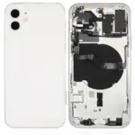 Capac Spate Sticla iPhone 12 AMPlus (No Logo) (White)