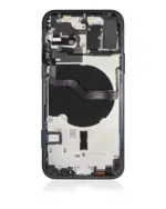 Capac Spate Sticla iPhone 12 AMPlus (No Logo) (Black) - imagine 2