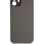 Capac Spate Sticla iPhone 12 (No Logo) (Black)