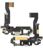 Cablu Flex Port Incarcare Cu Placa iPhone 12 / 12 Pro Premium (Silver) - imagine 3