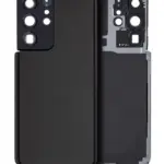 Capac Spate Sticla Samsung Galaxy S21 Ultra AMPlus (No Logo) (Phantom Black)