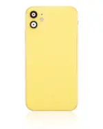 Capac Spate Sticla iPhone 11 AMPlus (No Logo) (Yellow) - imagine 3