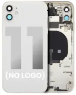 Capac Spate Sticla iPhone 11 AMPlus (No Logo) (White) - imagine 4