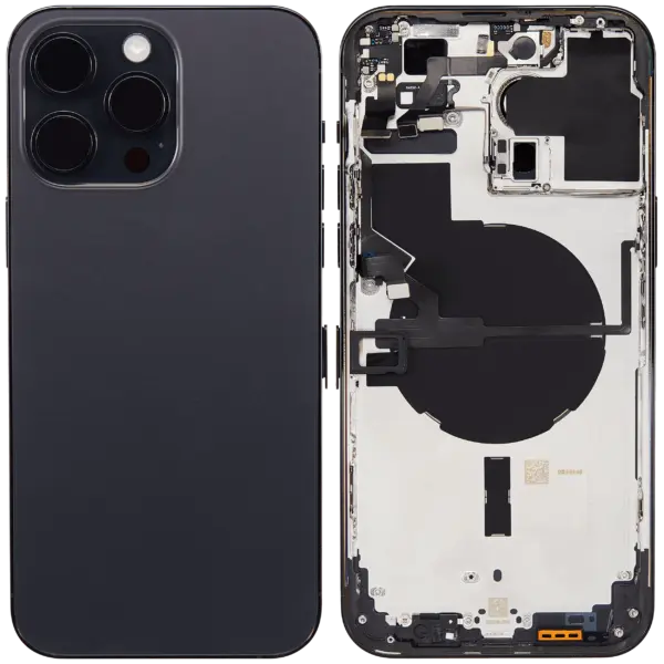 Capac Spate Sticla iPhone 14 Pro Max AMPlus (No Logo) (Space Black)